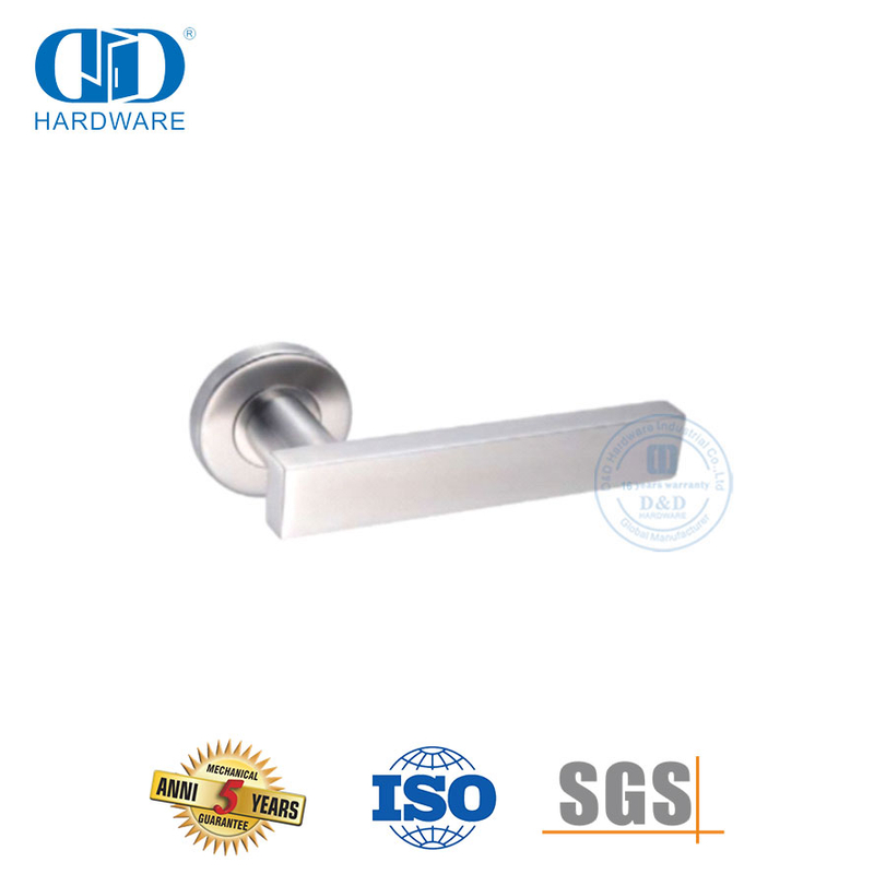 Types de poignée de porte en acier inoxydable à rosace ronde pour maison-DDTH039-SSS