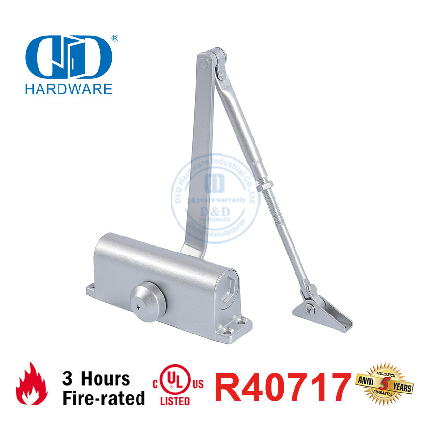 Ferme-porte coupe-feu de haute qualité, 25-45KG, 850mm, pour service léger, homologué CE UL 10C, pour usage résidentiel et Commercial Use-DDDC037