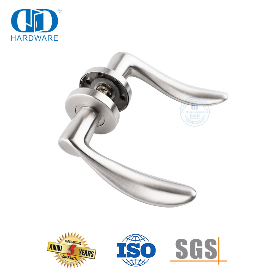 Quincaillerie de porte principale Poignée à levier solide de type vague SS 316-DDSH006-SSS