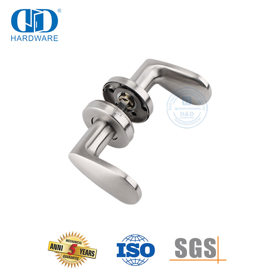 Matériel de serrure à mortaise moderne de haute qualité, poignée de porte à levier solide-DDSH038-SSS