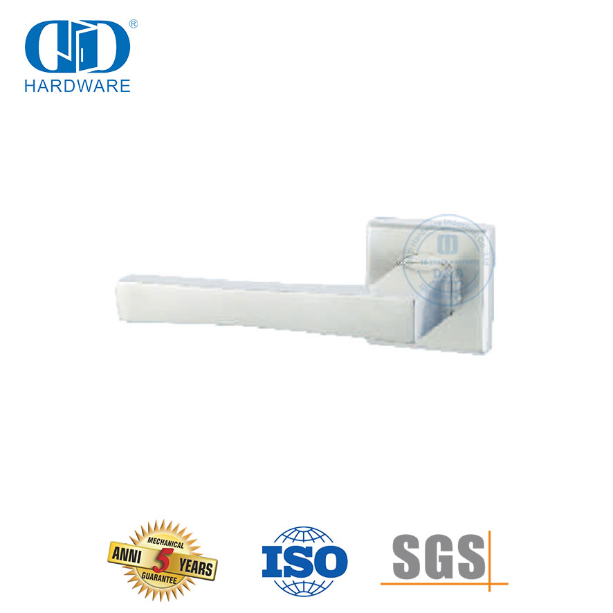 Poignée de levier de porte extérieure solide de sécurité en acier inoxydable 304 pour porte en bois-DDSH059-SSS