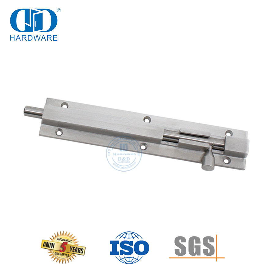 Quincaillerie de porte de toilettes Boulon de porte en acier inoxydable de bonne qualité-DDDB035-SSS