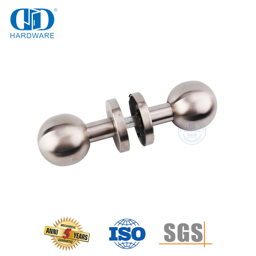 Poignée de levier ronde en forme de sphère en acier inoxydable pour porte de salle de bain-DDTH031-SSS