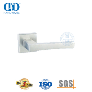 Poignée de levier de porte extérieure solide de sécurité en acier inoxydable 304 pour porte en bois-DDSH059-SSS