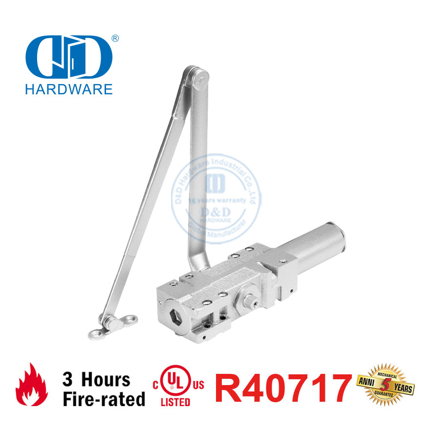 Style américain robuste pour quincaillerie de porte en métal Certification ANSI UL10C Ferme-porte coupe-feu-DDDC044A