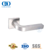 Accessoires de quincaillerie domestique Poignée de porte à levier de tube de rosette carrée en acier inoxydable-DDTH044-SSS