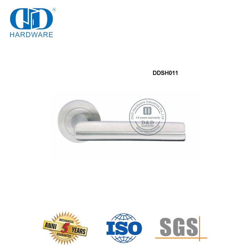 Poignées de porte de type levier de porte principale de bureau en acier inoxydable massif-DDSH011-SSS