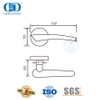 Poignée de porte interne à levier solide de type européen en acier inoxydable-DDSH043-SSS