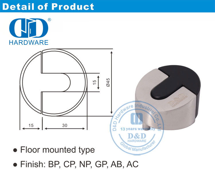 Butée de porte en caoutchouc