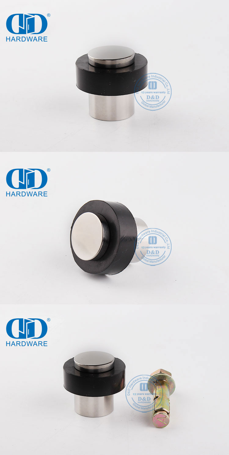 Butée de porte en acier inoxydable poli