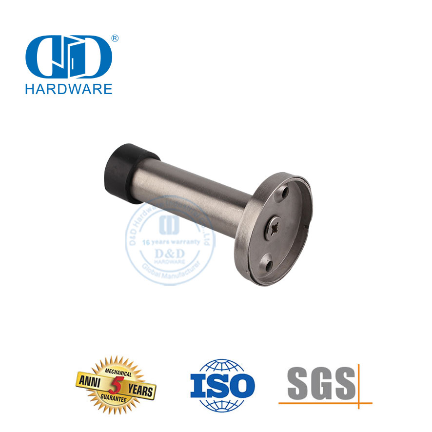 Quincaillerie de porte murale SS 304, support de butée de porte pour tubes-DDDS015-SSS