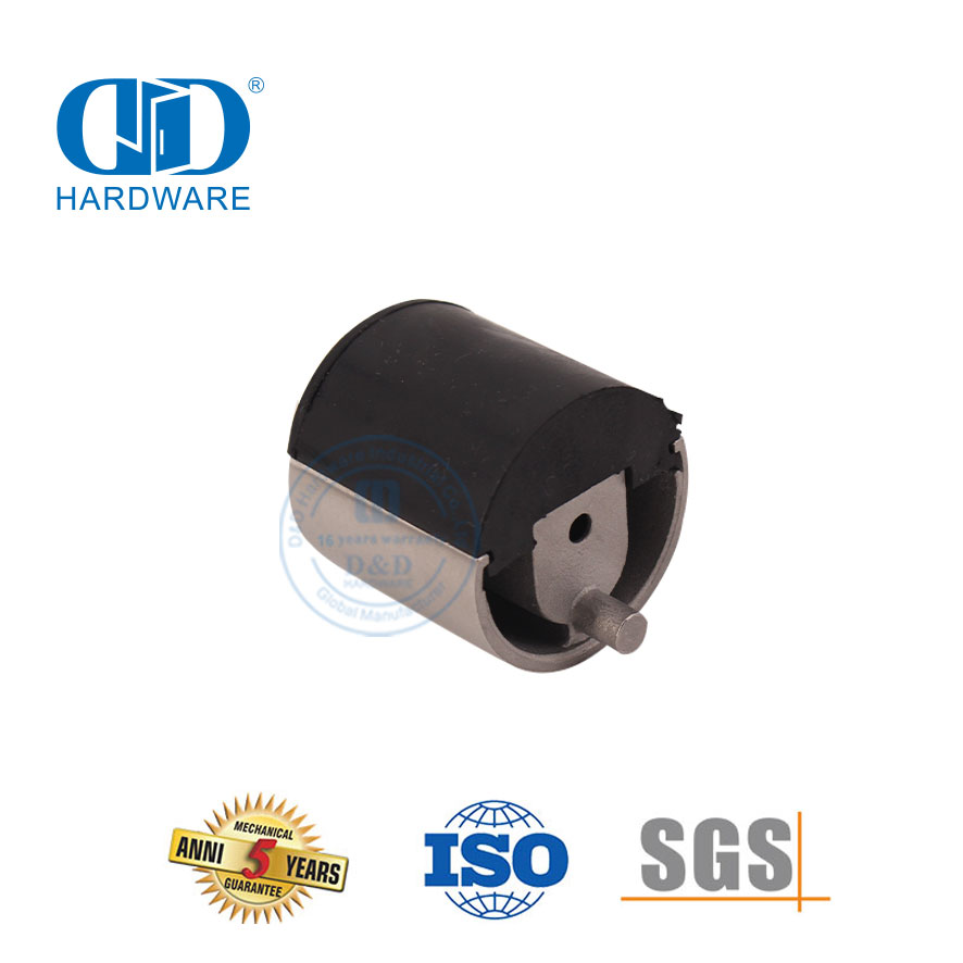 Butée de porte interne en acier inoxydable satiné de style moderne, type monté au sol-DDDS012-SSS