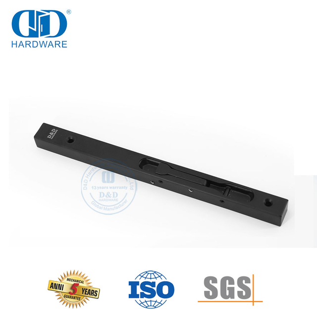 Type de boîte d'accessoires de porte en bois d'acier inoxydable noir mat affleurant Bolt-DDDB008-MB