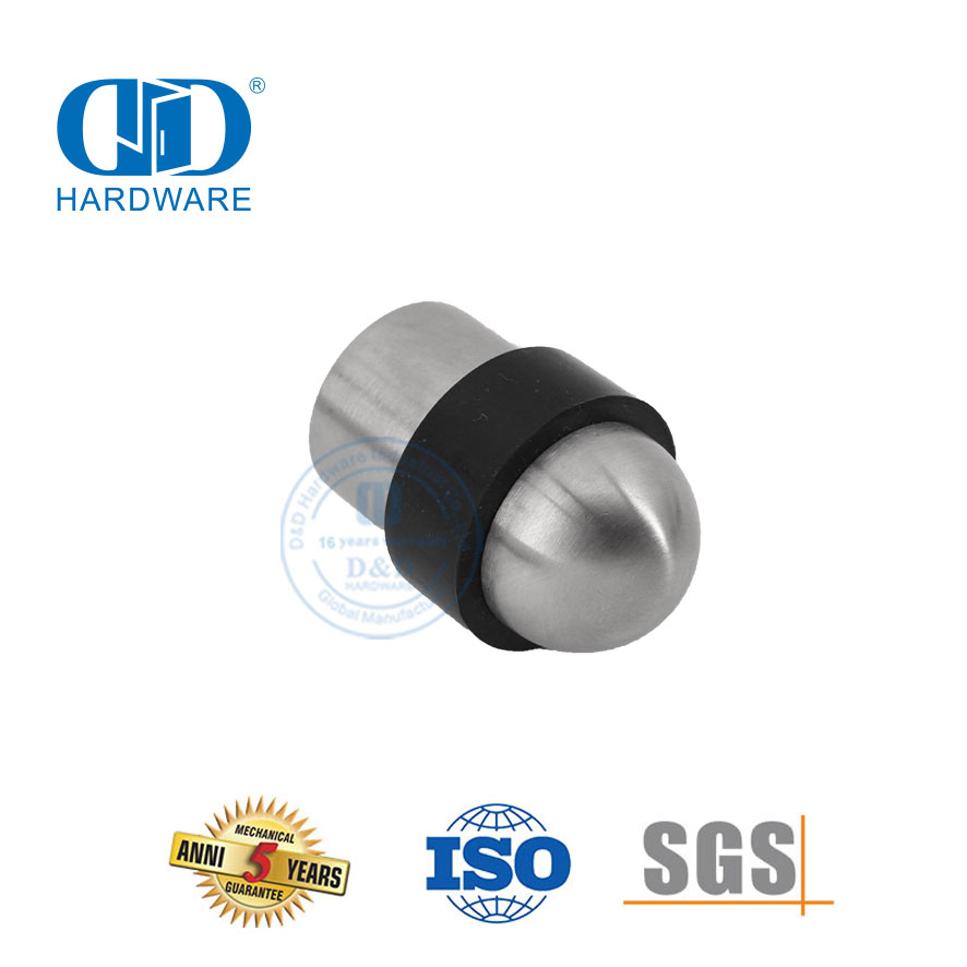 Butée de porte montée au sol au fini satiné pour matériel de construction commerciale, pour Hotel-DDDS008