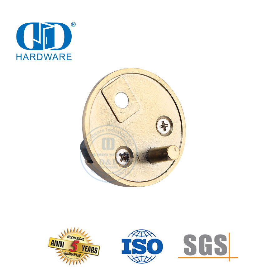 Quincaillerie de porte en laiton satiné, type durable monté au sol, butée de porte en alliage de zinc-DDDS004-SB