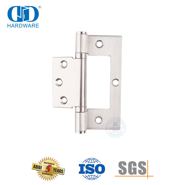 Pour quincaillerie de porte principale en métal, charnière affleurante en acier inoxydable-DDSS027