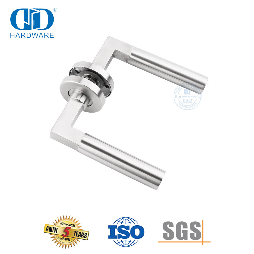 Poignées de porte à levier de style simple, modernes, durables et durables en acier inoxydable-DDTH023-SSS