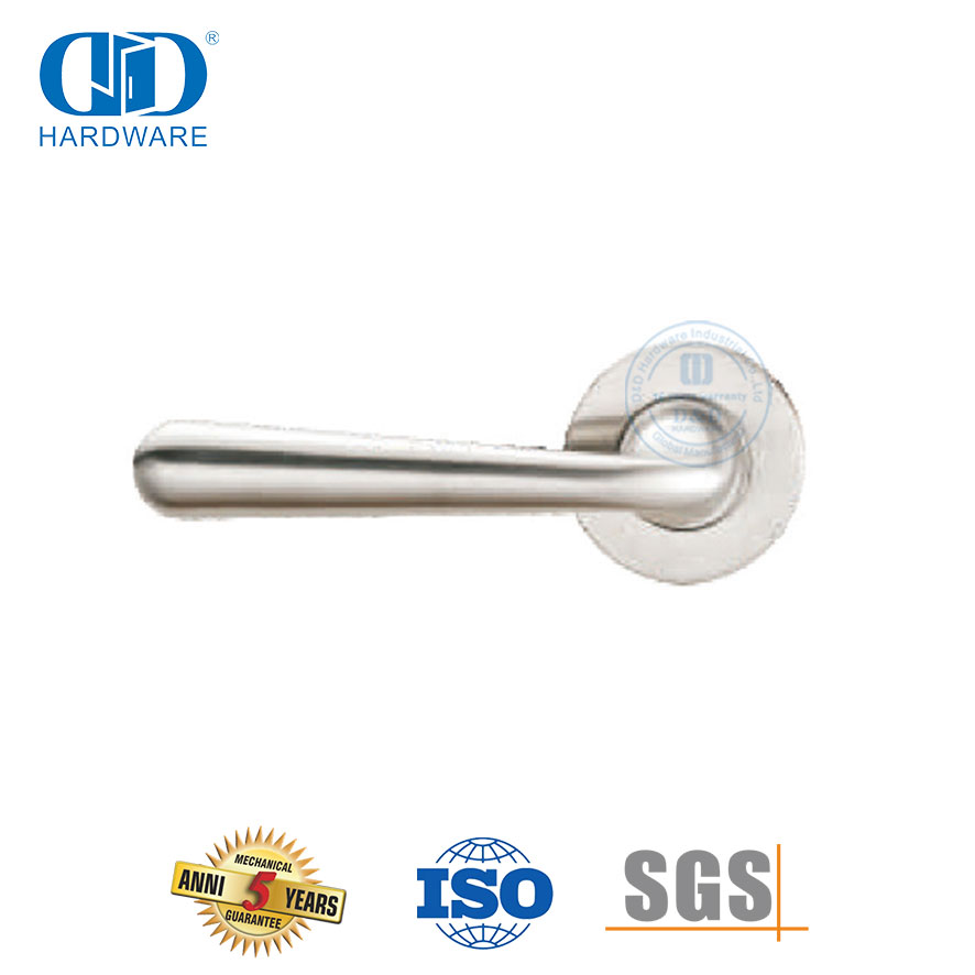 Poignée de porte à levier solide, matériel universel durable, Euro Lock-DDSH052-SSS