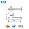 Quincaillerie de porte principale au design simple et élégant, poignée à levier tubulaire plat-DDTH041-SSS