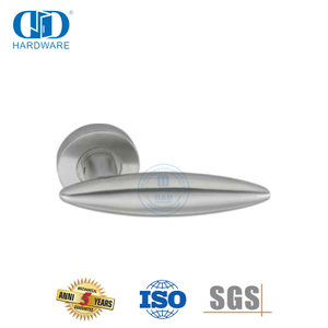 Quincaillerie de serrure de porte principale en bois affleurante, poignées à levier creux en moulage-DDTH042-SSS