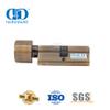 Clé de serrure de porte à mortaise en laiton antique, profil européen, cylindre tournant-DDLC001-65mm-AB