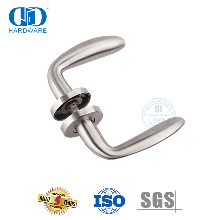 Accessoires de quincaillerie pour porte double Design moderne Poignée de porte solide de sécurité contemporaine-DDSH019-SSS