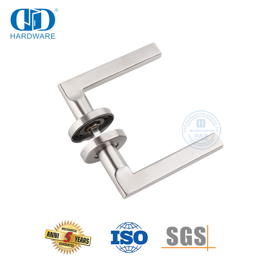 Accessoires de porte de style européen, poignée à levier solide pour porte en aluminium-DDSH023-SSS