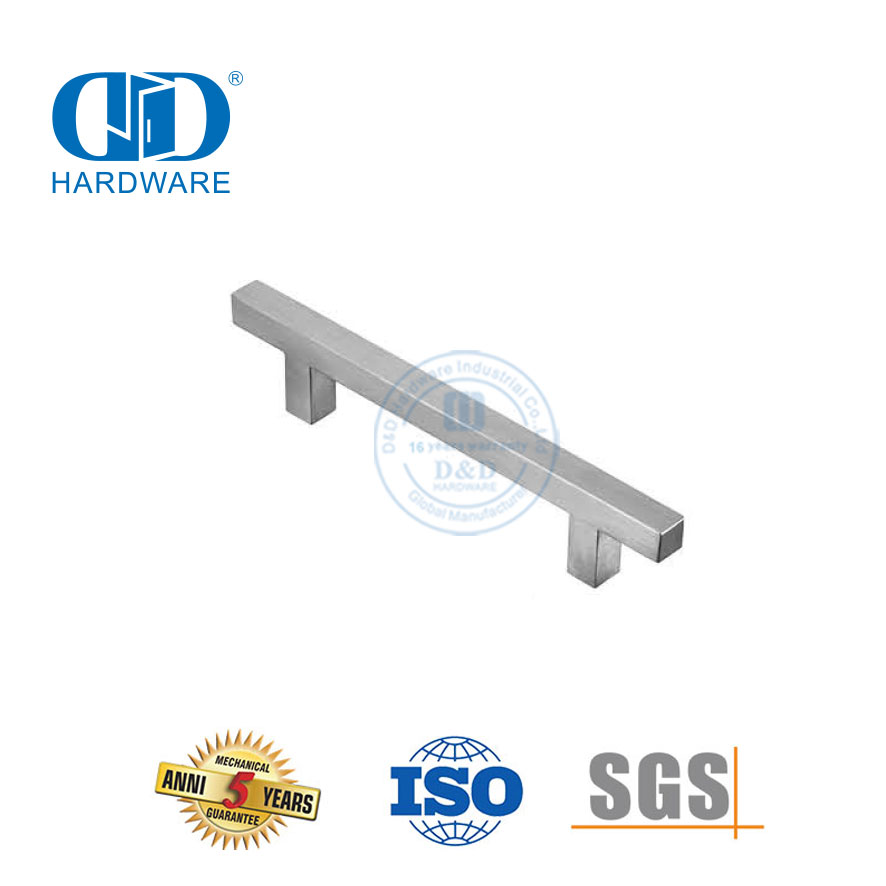 Poignée de porte latérale en forme de H en acier inoxydable, vente directe personnalisée, poignée de porte brossée en acier inoxydable-DDFH019