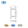 Poignées de traction en acier inoxydable pour porte d'entrée de style échelle à tube rond pour porte en bois et en verre-DDPH037