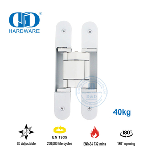 Charnière de porte réglable dissimulée 3D en alliage de zinc-DDCH008-G40