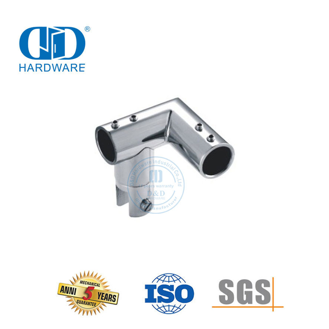 Matériel marin supérieur en acier inoxydable, raccords de connecteur pivotant pliant, support de panneau en verre Connector-DDSC040