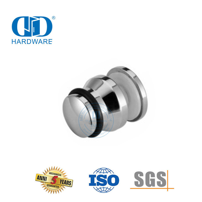 Quincaillerie pour porte coulissante en acier inoxydable, système coulissant pour porte de douche, connecteur en verre rond-DDSL002-4