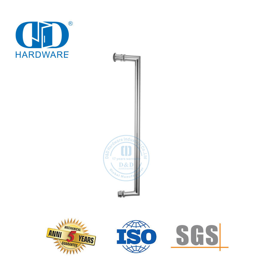 Poignée de salle de douche en acier inoxydable, accessoire de porte en verre, poignée de traction de porte de salle de bain simple face-DDPH042