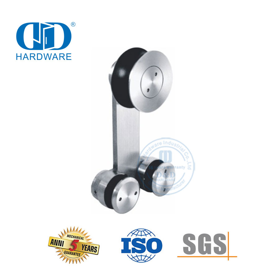 Ensemble d'accessoires industriels en verre en acier inoxydable, quincaillerie pour porte coulissante pour salle de bain Door-DDGS106