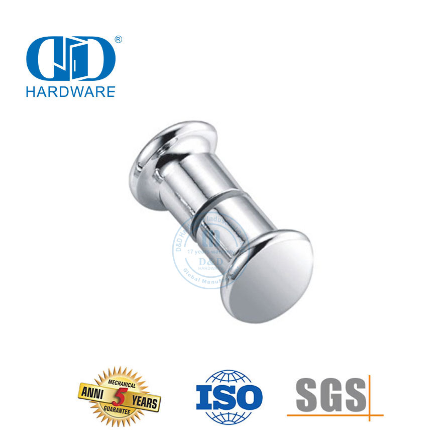 Bouton de poignée de porte pour cabine de douche en acier inoxydable chromé, fabricant chinois pour Bathroom-DDSK006