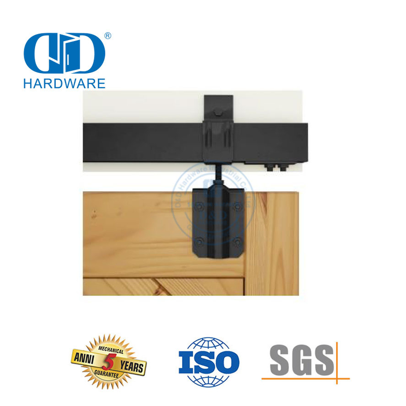 Kit de rails métalliques robustes en acier inoxydable, cintre courbé, quincaillerie pour porte de grange coulissante, porte de grange en bois Hardware-DDBD035