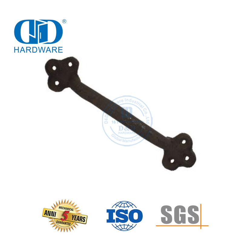 Poignée de traction en acier noir pour porte de grange en acier inoxydable pour porte coulissante en bois poignée de porte double face-DDBD113