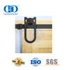 Quincaillerie de porte de grange coulissante à Double porte en acier inoxydable, accessoires de porte intérieure, Garage en acier Hardware-DDBD015