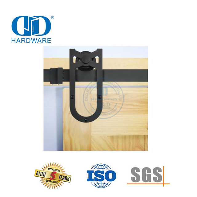 Quincaillerie de porte de grange coulissante à Double porte en acier inoxydable, accessoires de porte intérieure, Garage en acier Hardware-DDBD015