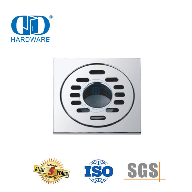 Drain de douche de toilette carré en acier inoxydable, accessoire de meubles de salle de bains, Drain de sol Cover-DDFD003