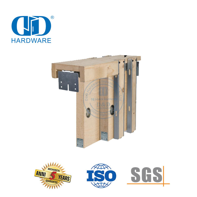 Matériel de cadre de porte de poche coulissante de dérivation robuste en acier inoxydable Hardware-DDBD061 de porte d'armoire de cuisine