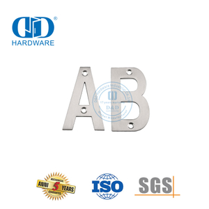 Numéro de plaque de porte en acier inoxydable, lettre moderne, maison, porte en métal, Signature Plate-DDSP013