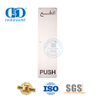 Plaque de poussée de haute qualité SUS304/316, accessoires de porte, plaque de signalisation, appartement, porte de lavabo en métal, Signature Plate-DDSP012