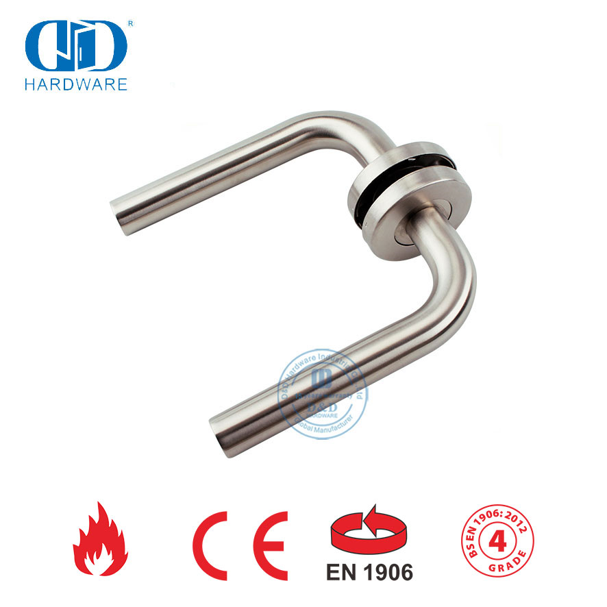 Poignée de porte à levier en acier inoxydable BS EN 1906-DDTH002-SSS