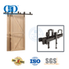 Quincaillerie de porte de grange coulissante en acier inoxydable Quincaillerie de meubles Kit de quincaillerie de porte de grange double de couleur noire pour porte intérieure en bois-DDBD025