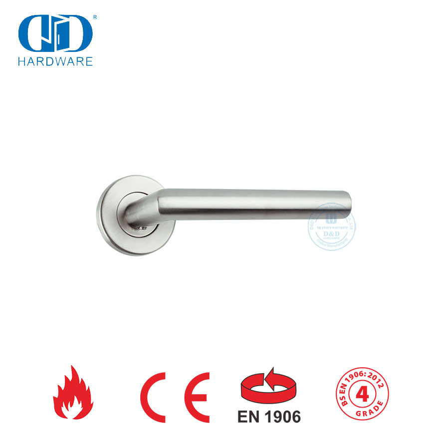 Poignées de porte de sécurité EN 1906 finition satinée pour porte métallique-DDTH003-SSS