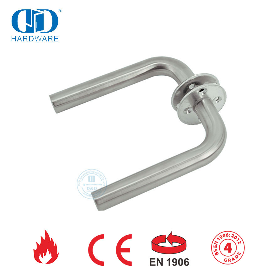Poignée de porte à levier SUS 304 sans ressort EN 1906 Grade 4-DDTH002-SSS