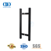 Poignée de traction en acier inoxydable au fini noir mat pour porte résidentielle en verre-DDPH016-D-MB
