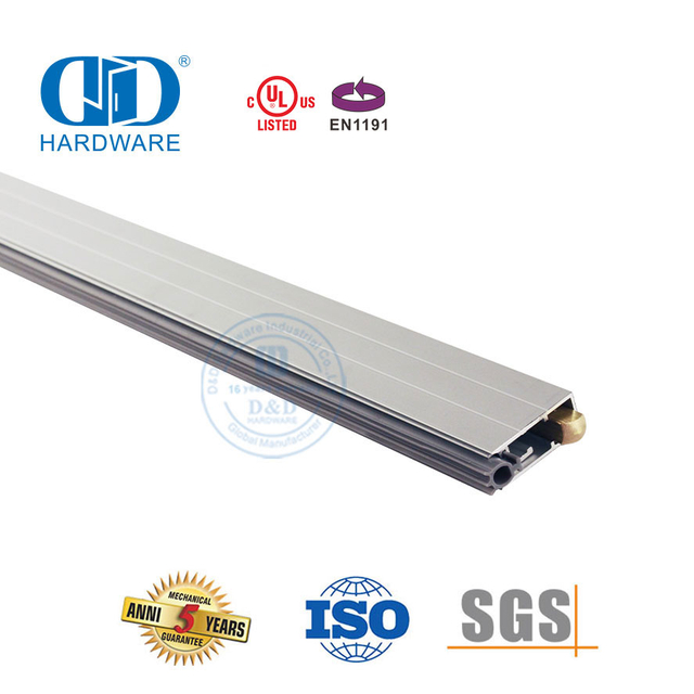 Joint inférieur de porte coulissante en aluminium anodisé insonorisé à usage moyen, coupe-froid-DDBS001