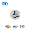 Plaque de signalisation de type carré en acier inoxydable, plaque de signalisation de désactivation, plaque de signalisation de toilettes de salle de bains pour personnes handicapées-DDSP001-Disabled